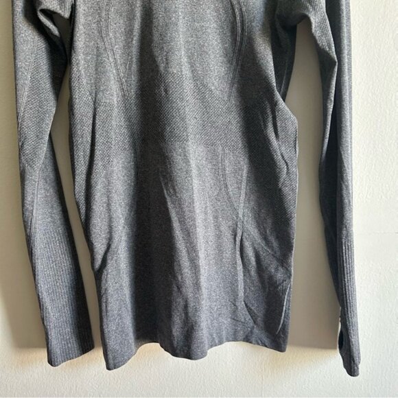 Lululemon Sz 6  Swiftly Tech Long Sleeve Grey Crew Shirt - Picture 5 of 9